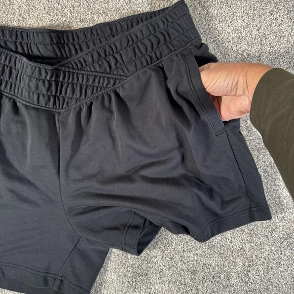 Under Armour Shorts Womens 1X Black Crossover Waist Pockets Cotton Blend 1382765 - Picture 7 of 15